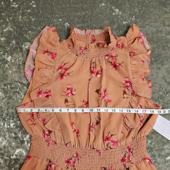 Alexia Admor Joanna Ruffled Dress In Cafe Floral - Picture 6 of 11